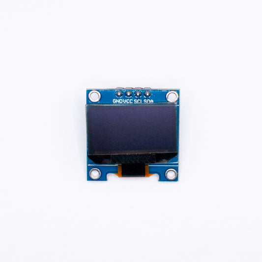 0.96" OLED display, I2C, front showing display