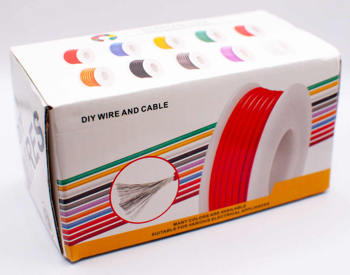 Silicone wires, 30 AWG, 5 colors, 10m