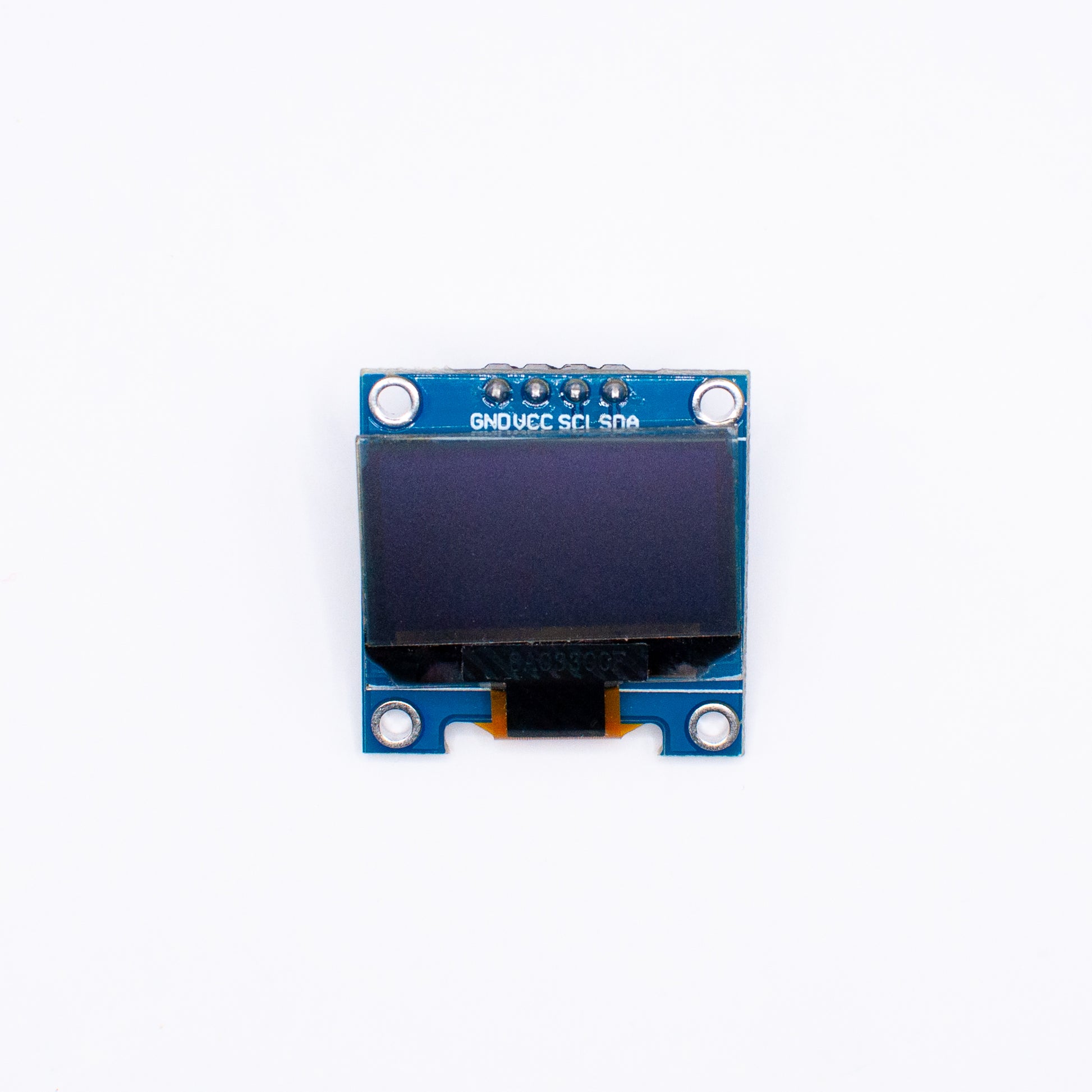 0.96" OLED display, I2C, front showing display