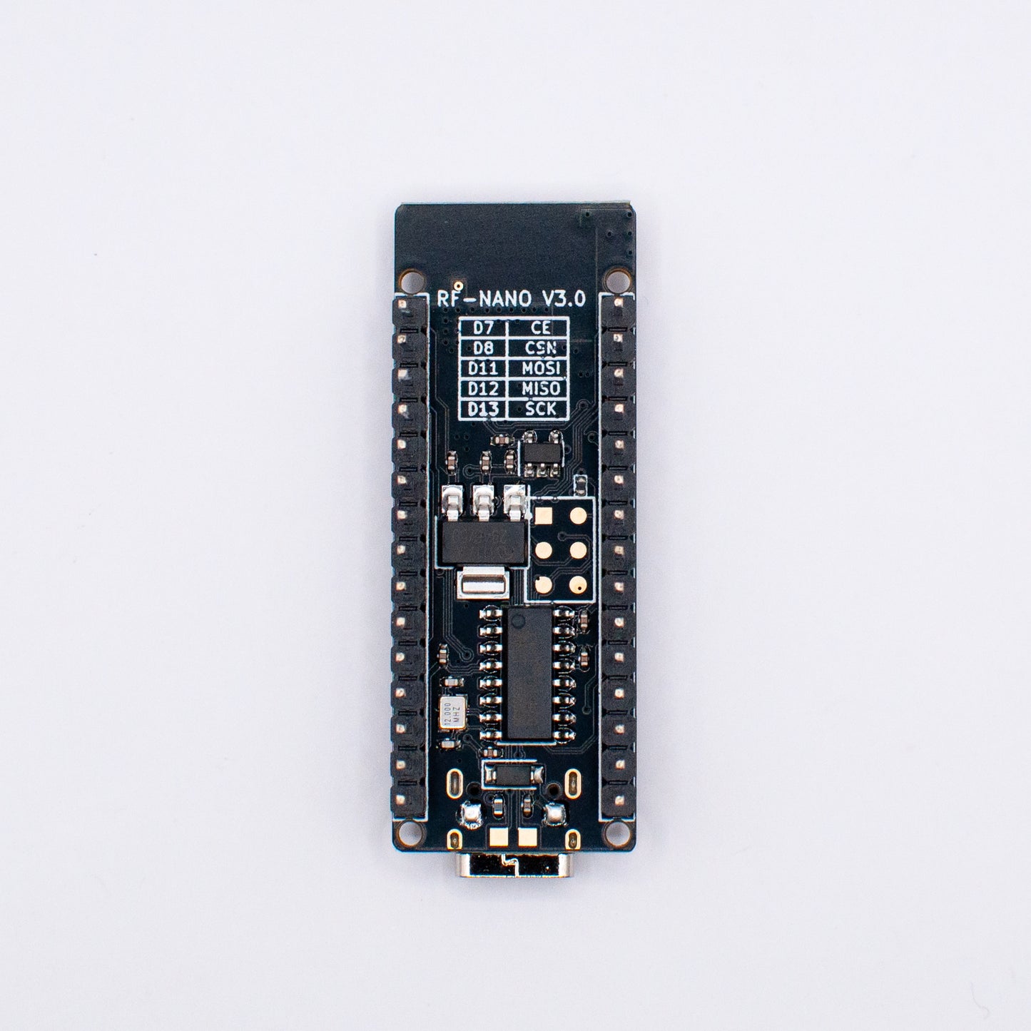 Arduino Nano NRF24 development board, view from the bottom