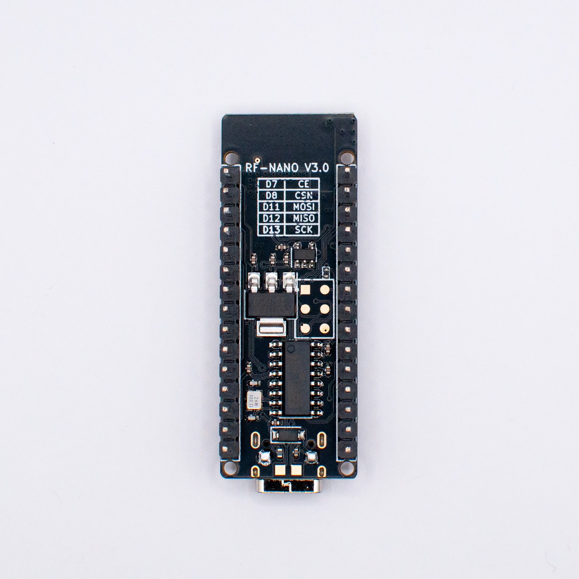 Arduino Nano NRF24 development board, view from the bottom