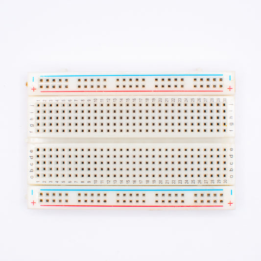 High quality half-sized breadboard, 400pts, view from the top