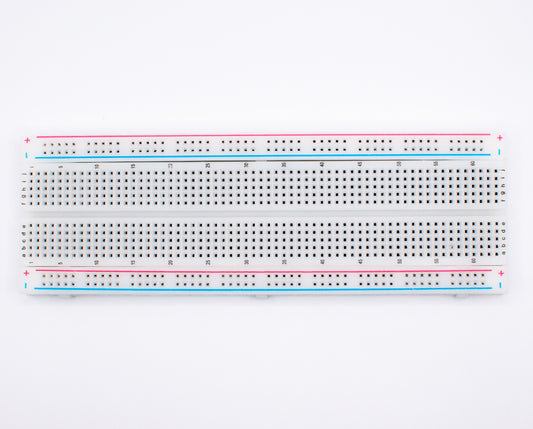 High quality full-sized breadboard, 830pts, view from the top