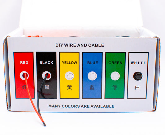 Silicone wires, 26 AWG, red/black, 50m